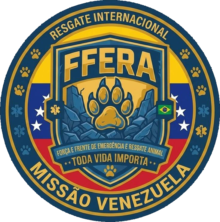 Insígnia circular da Missão Venezuela — Resgate Internacional FFERA